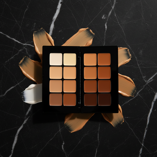 12-Color Concealer and Contour Palette open showing all shades